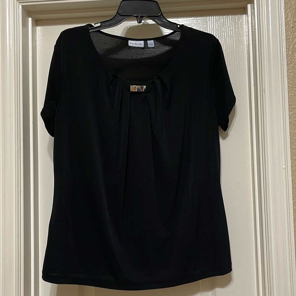 Black Cap Sleeve Shell L